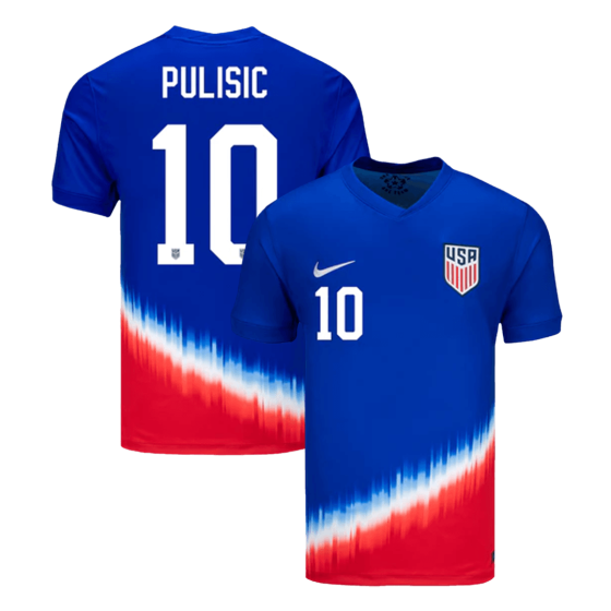 PULISIC #10 Authentic Soccer Jersey USA Nation Away Shirt 2024