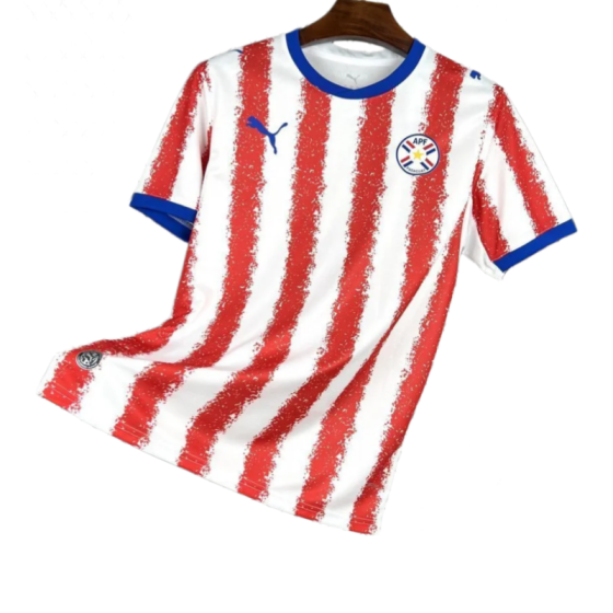 Paraguay World Cup 2026 Home Short Sleeve Kit &amp; Jersey Fan Version