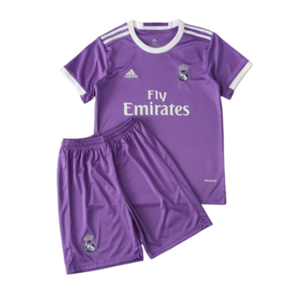Real Madrid16-17 Away Retro Kids Kits Children Sets Football Jersey