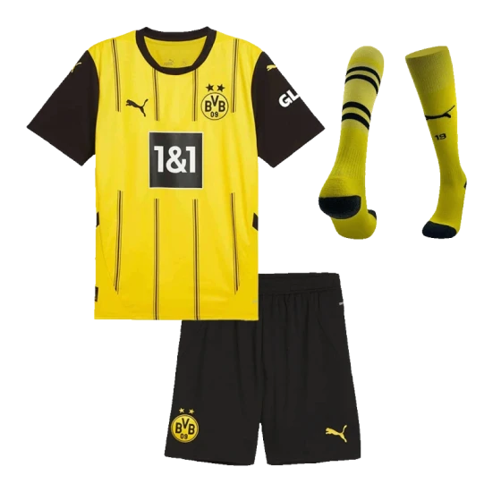 Kids Borussia Dortmund Custom Home Full Soccer Kits 2024-25