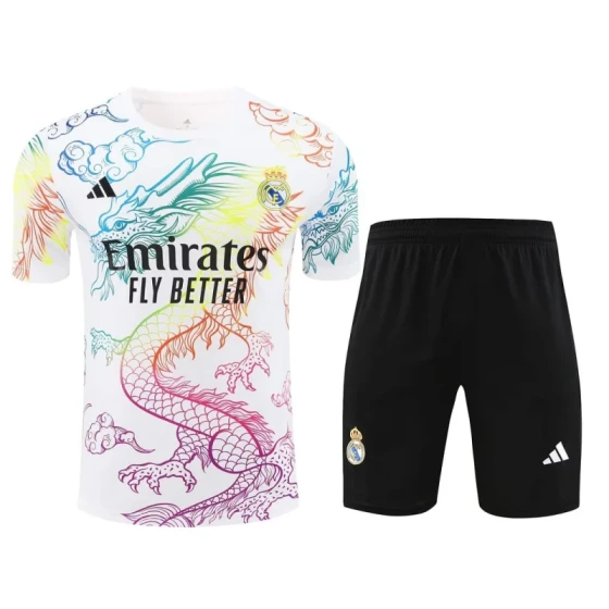 24-25 Real Madrid Training Wear White Suit Shirt