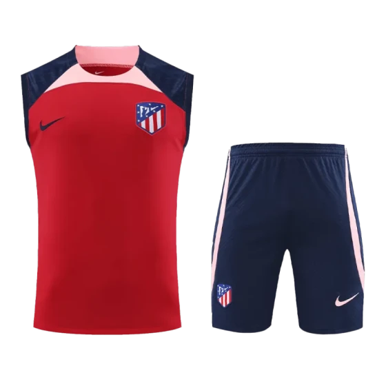Atletico Madrid Sleeveless Training Kit (Top+Shorts) Red 2023-24
