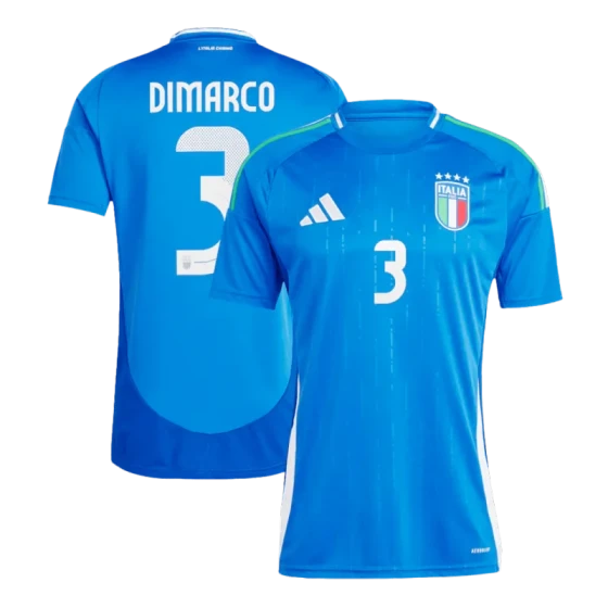 Italy Home Jersey CHIESA #14 BARELLA #18 DIMARCO #3 EURO 2024