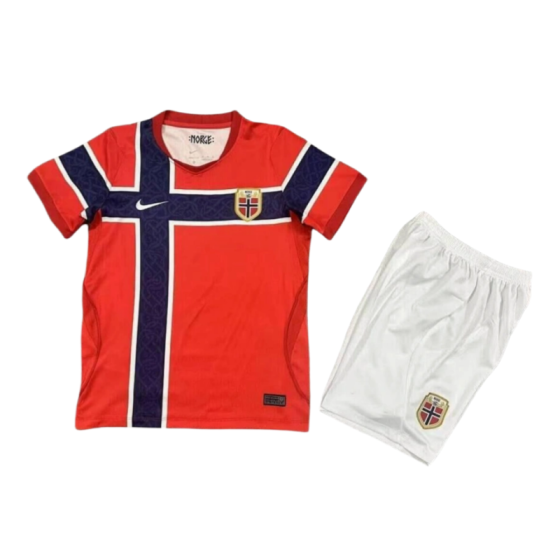 Norway 2026 World Cup Home Kids Kit &amp; Jersey + Shorts Fan Version