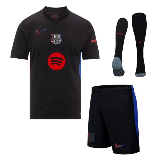 Barcelona Away Custom Full Soccer Kit 2024-25 - Spotify Logo Without Text