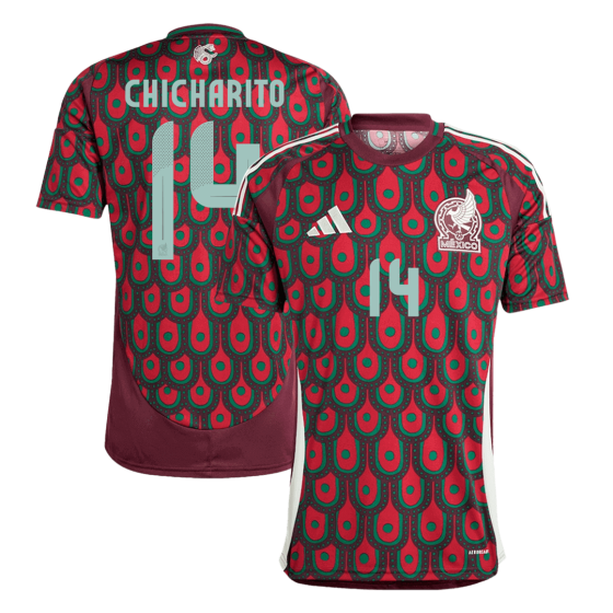 Mexico CHICHARITO #14 Copa América Soccer Jersey Home Custom Shirt 2024
