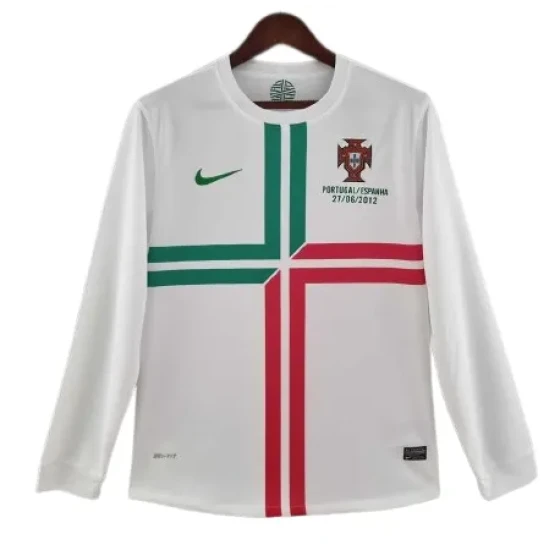 2012 Portugal Retro Jersey Away Long Sleeve