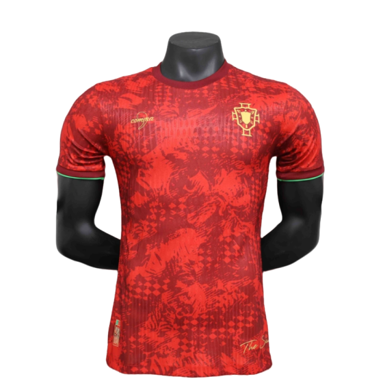 2025 Portugal Red Flower Special Edition Player Version Shirt