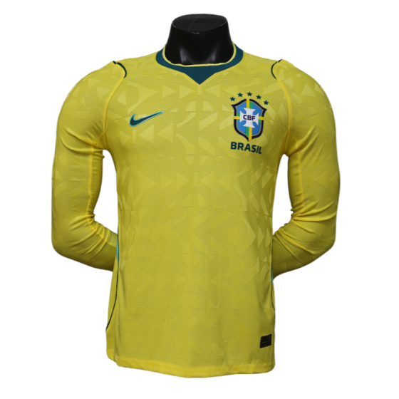 Brazil 2026 World Cup Home Long Sleeve Kit &amp; Jersey Player Version