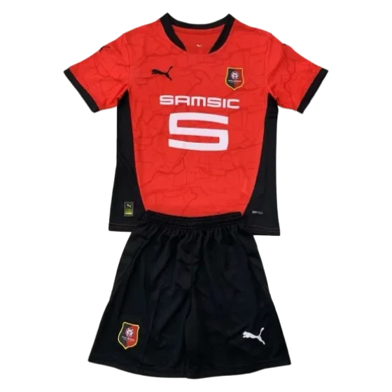 Kids Stade Rennais Home Kits Jersey+Short 2024-25