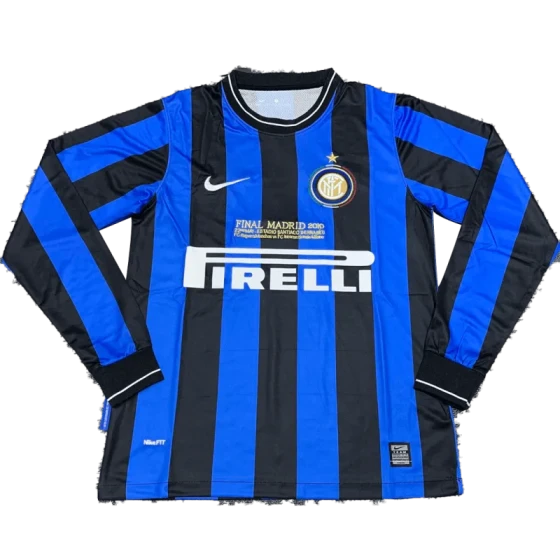 09-10 Inter Milan UCL Final Retro Home Long Sleeve Jersey