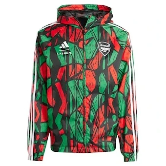 24-25 Arsenal Red&amp;Green Windbreaker Jacket Football