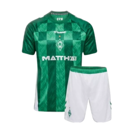 24-25 Werder Bremen Home Kids Kit Soccer Jerseys