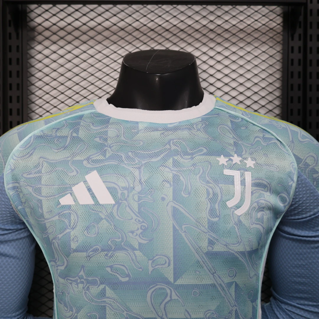 Juventus Away Jersey Football Shirt Long Sleeve Player Version 25-26