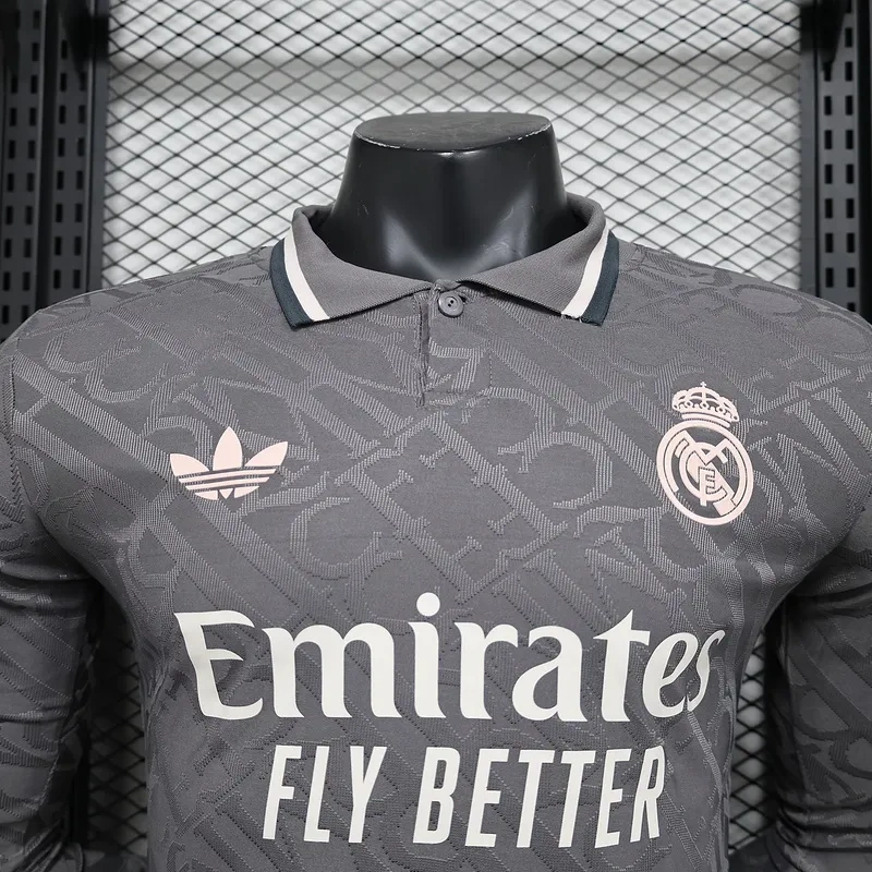 24-25 Real Madrid Third Away Soccer Jersey Player Version Long Sleeve