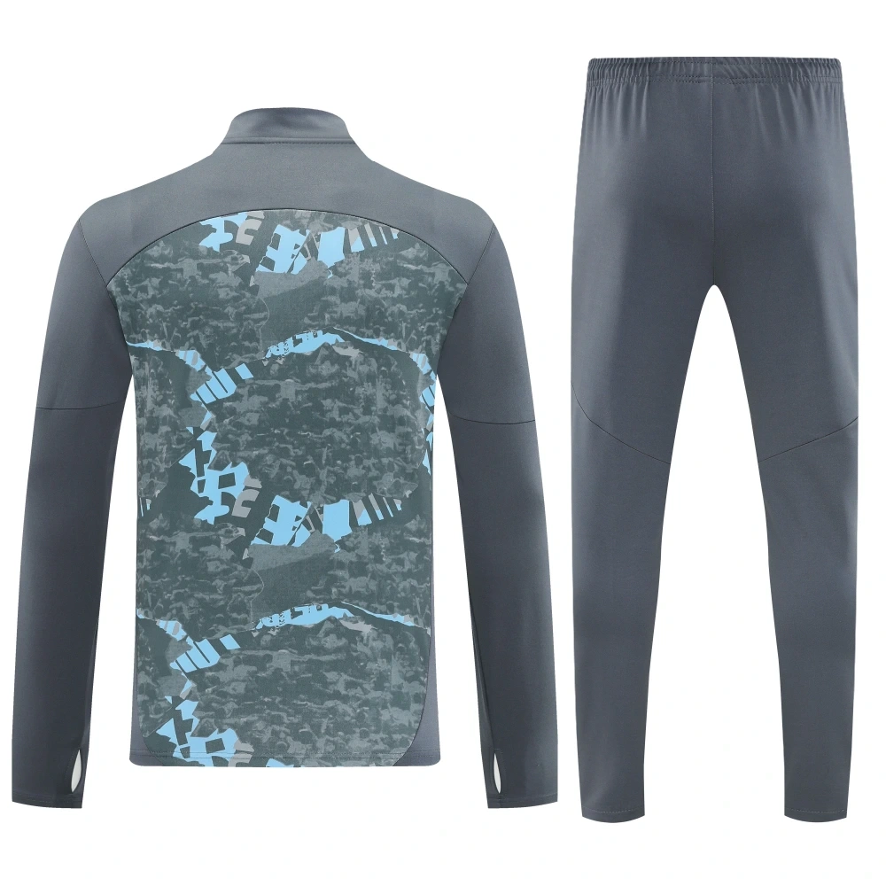 Manchester City Authentic Training Kit (Sweatshirt+Pants)Grey 2025-26