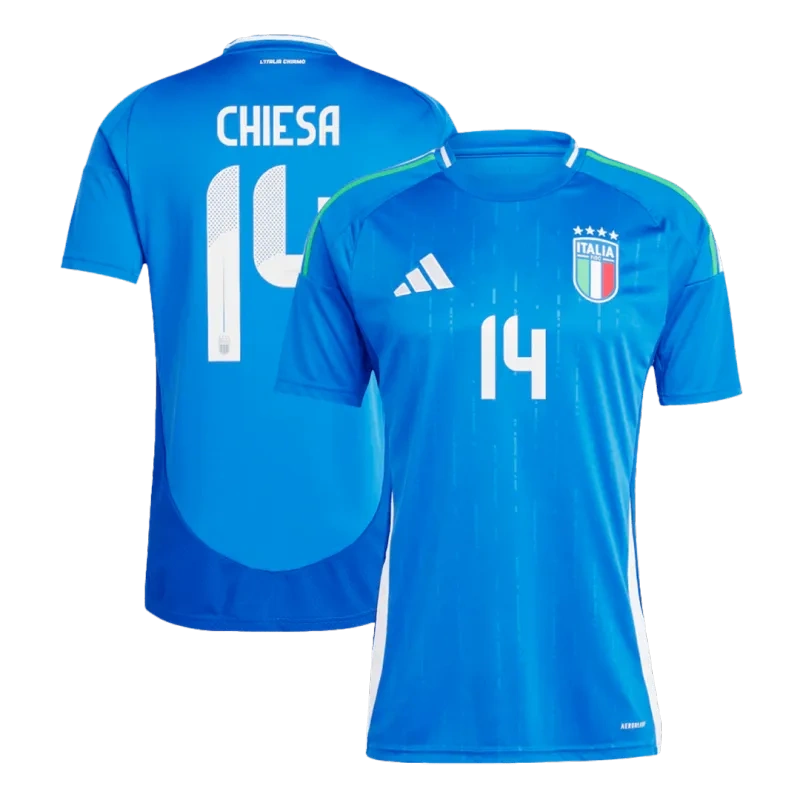 Italy Home Jersey CHIESA #14 BARELLA #18 DIMARCO #3 EURO 2024