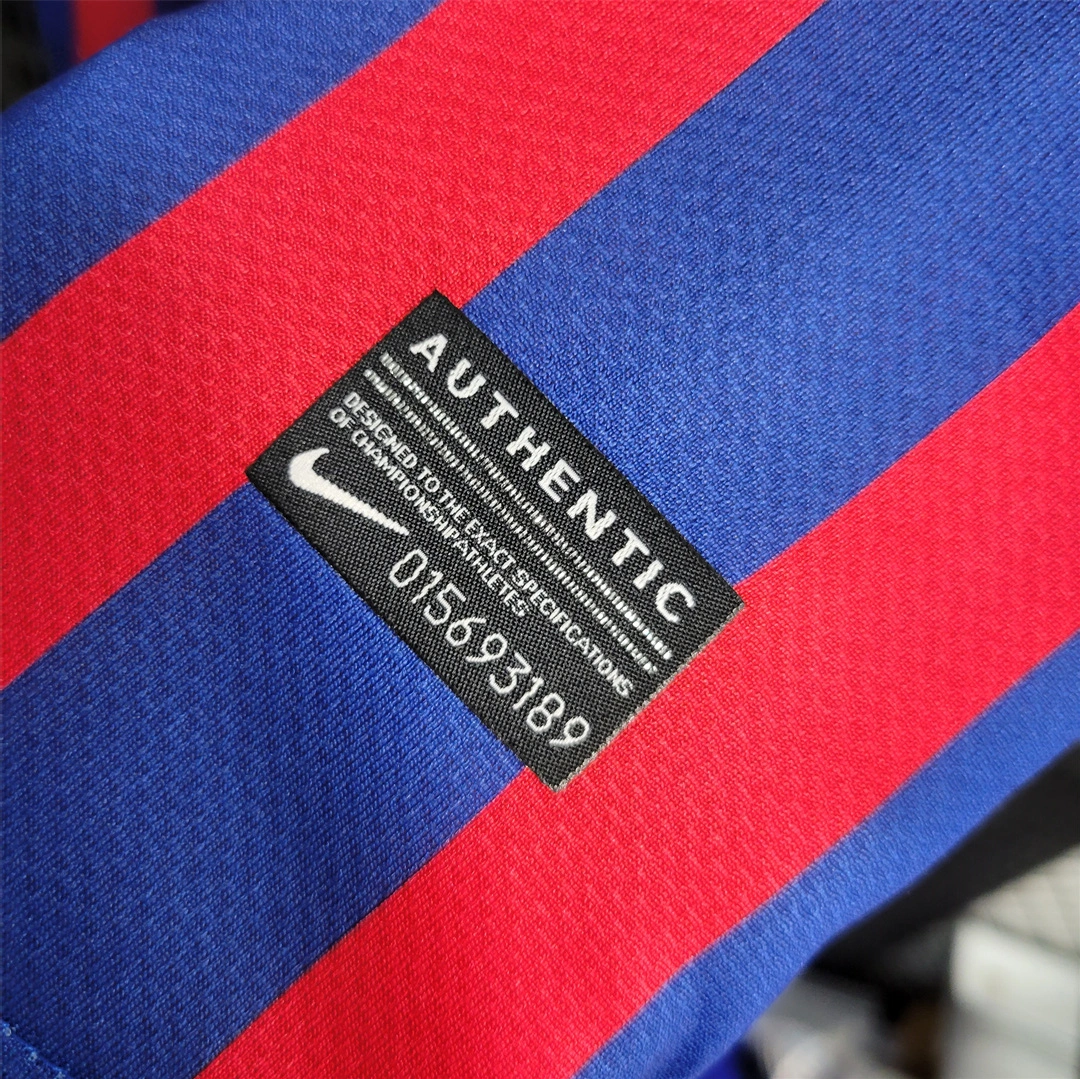 11-12 Barcelona Retro Jersey Home Soccer Shirt