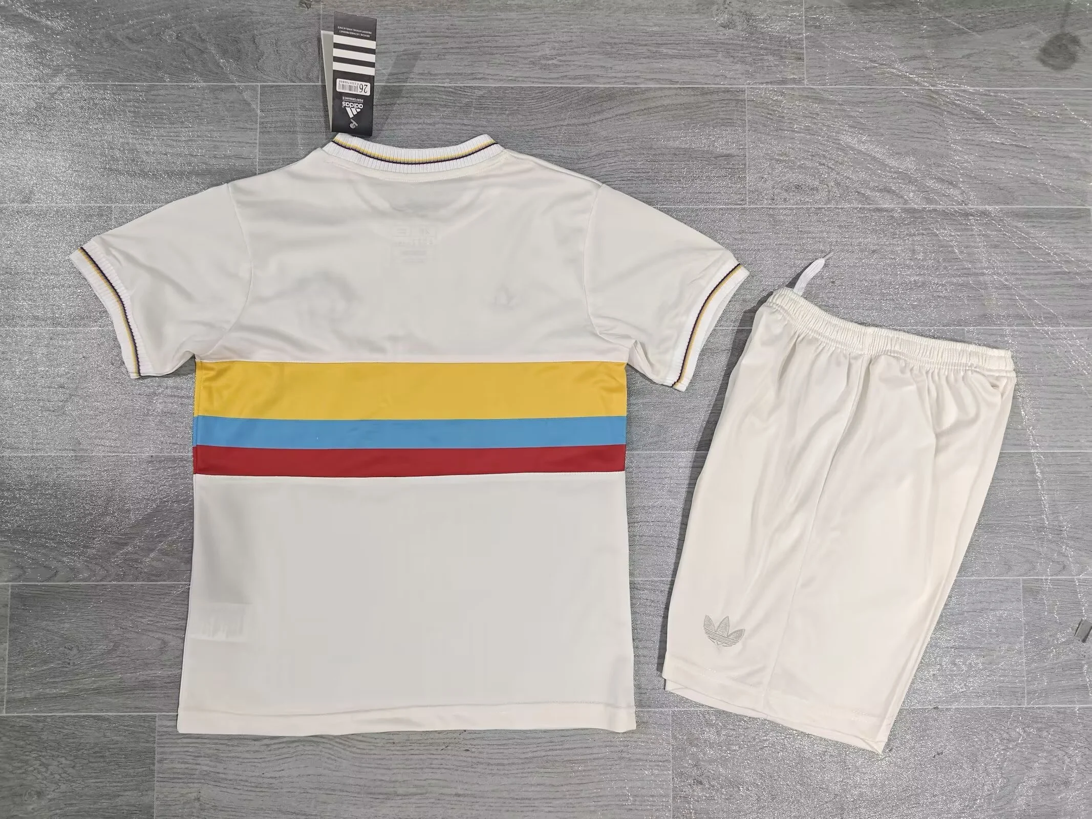 Colombia 24-25 Nation 100th Anniversary Special Edition Kids Kits White Jersey