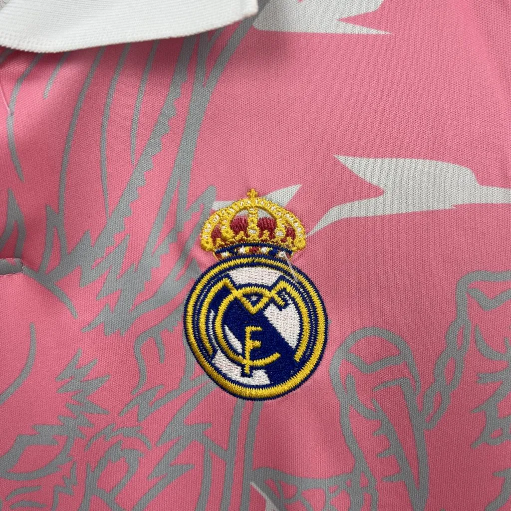 23-24 Real Madrid Pink Dragon Fan Special Edition Kid Kit football jersey