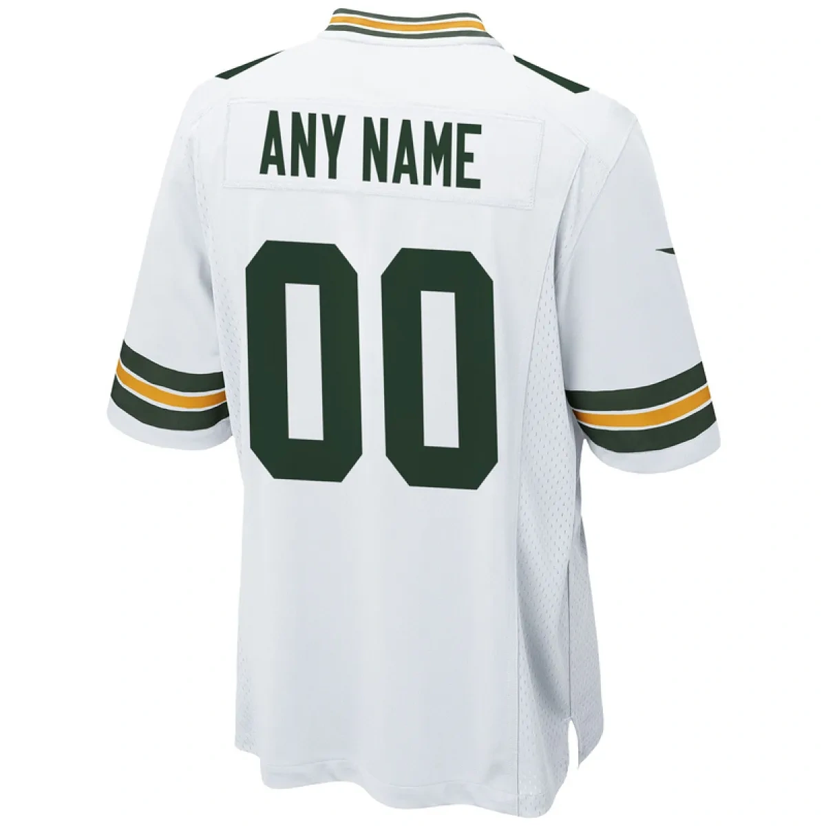 Men's Green Bay Packers White Custom Game Jersey
