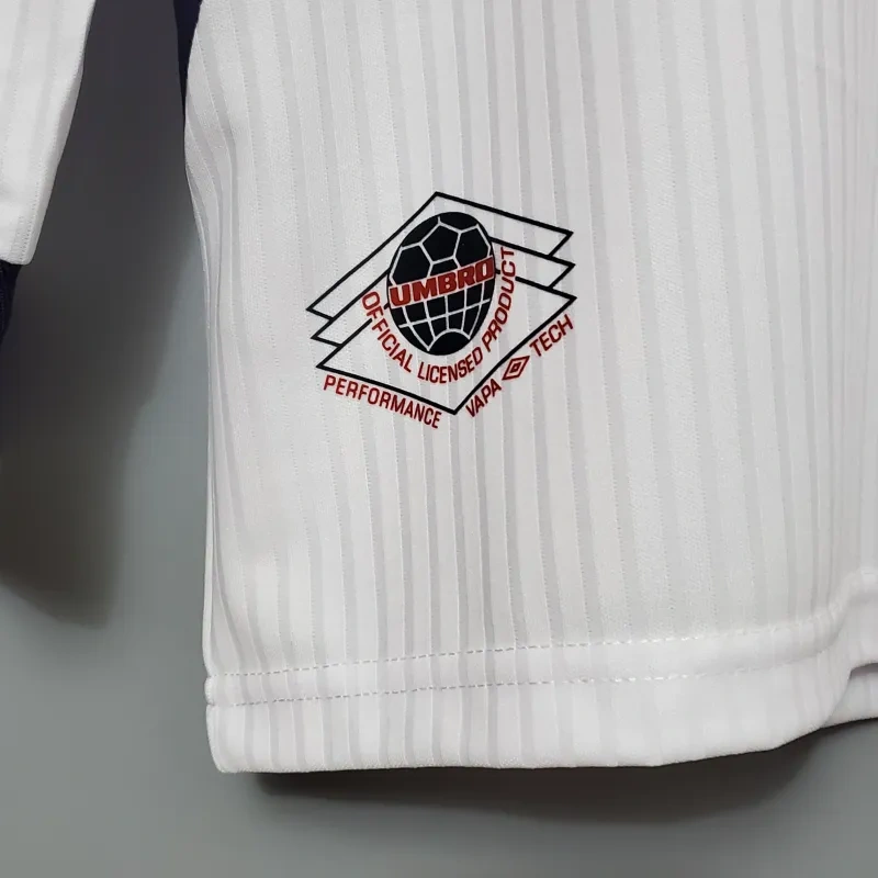1998 England World Cup Home Retro Jersey Long Sleeve #7 BACKHAM #20 OWEN
