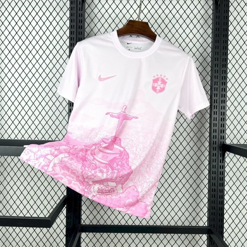 Brazil 2025 Neymar Pink Special Edition Short Sleeve Jersey Fan Version