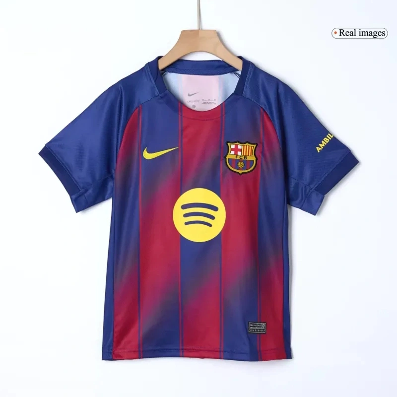Barcelona Home Kids Football jersey Full 2025-26 kit Fan Version