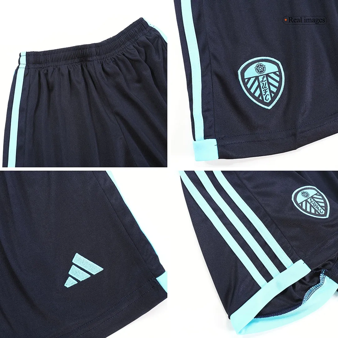 Kids Leeds United Away Kit Jersey+Shorts 2023-24