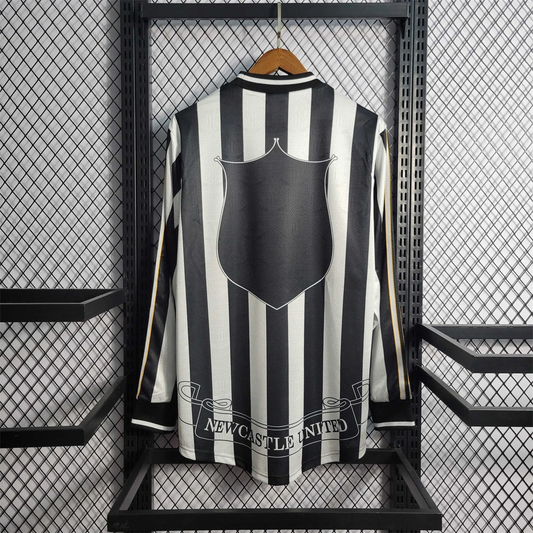 Newcastle United Retro Home Long Sleeve Football Jersey 97-99