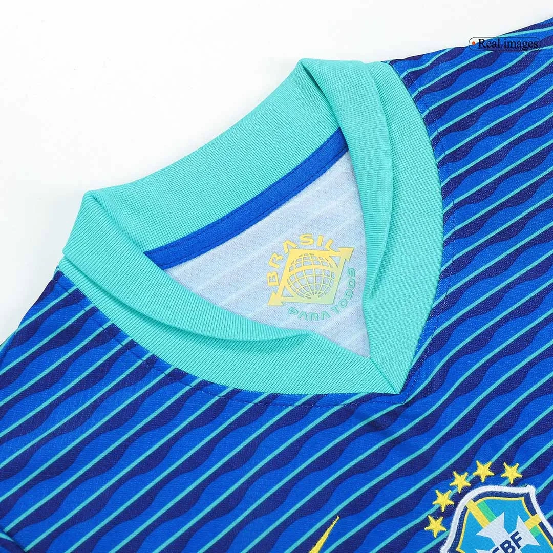 Kids Brazil Custom Away Full Soccer Kits 2024