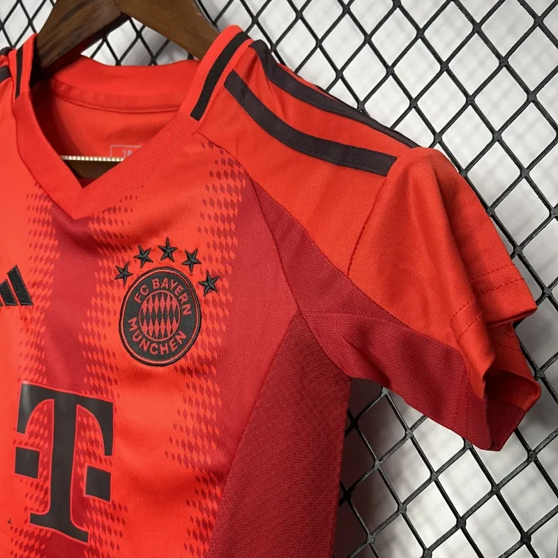 24-25 Bayern Munich Home Soccer Kids Kit Jersey+Shorts