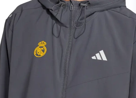 24/25 season Real Madrid men's charcoal grey sports jacket
