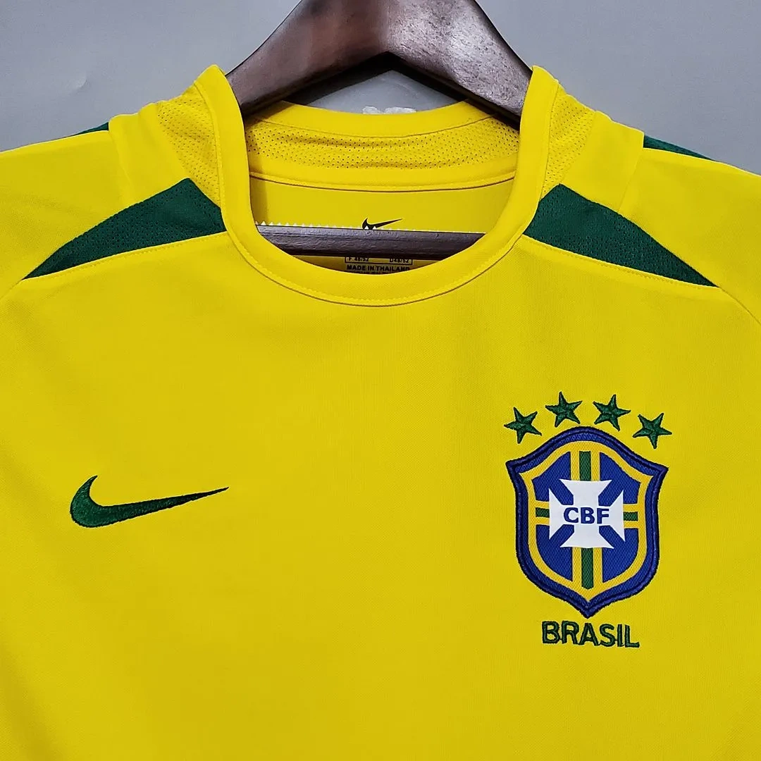 Brazil Retro Jersey Home World Cup 2002