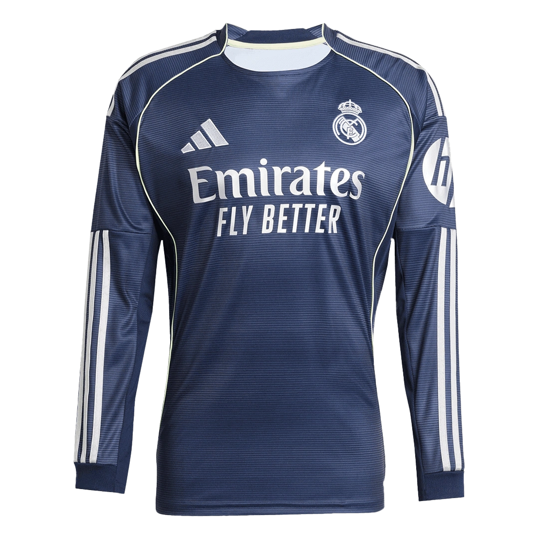 Real Madrid Long Sleeve Jersey Away Football Shirt 2025-26 Fan version