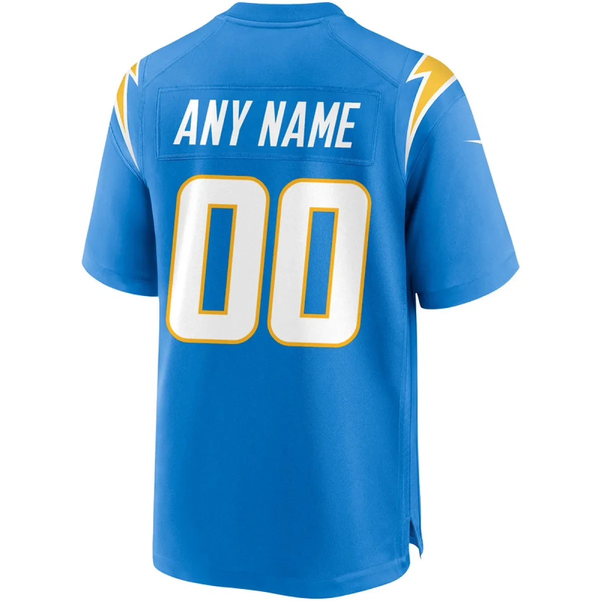 Men's Los Angeles Chargers Powder Blue Custom Game Jersey